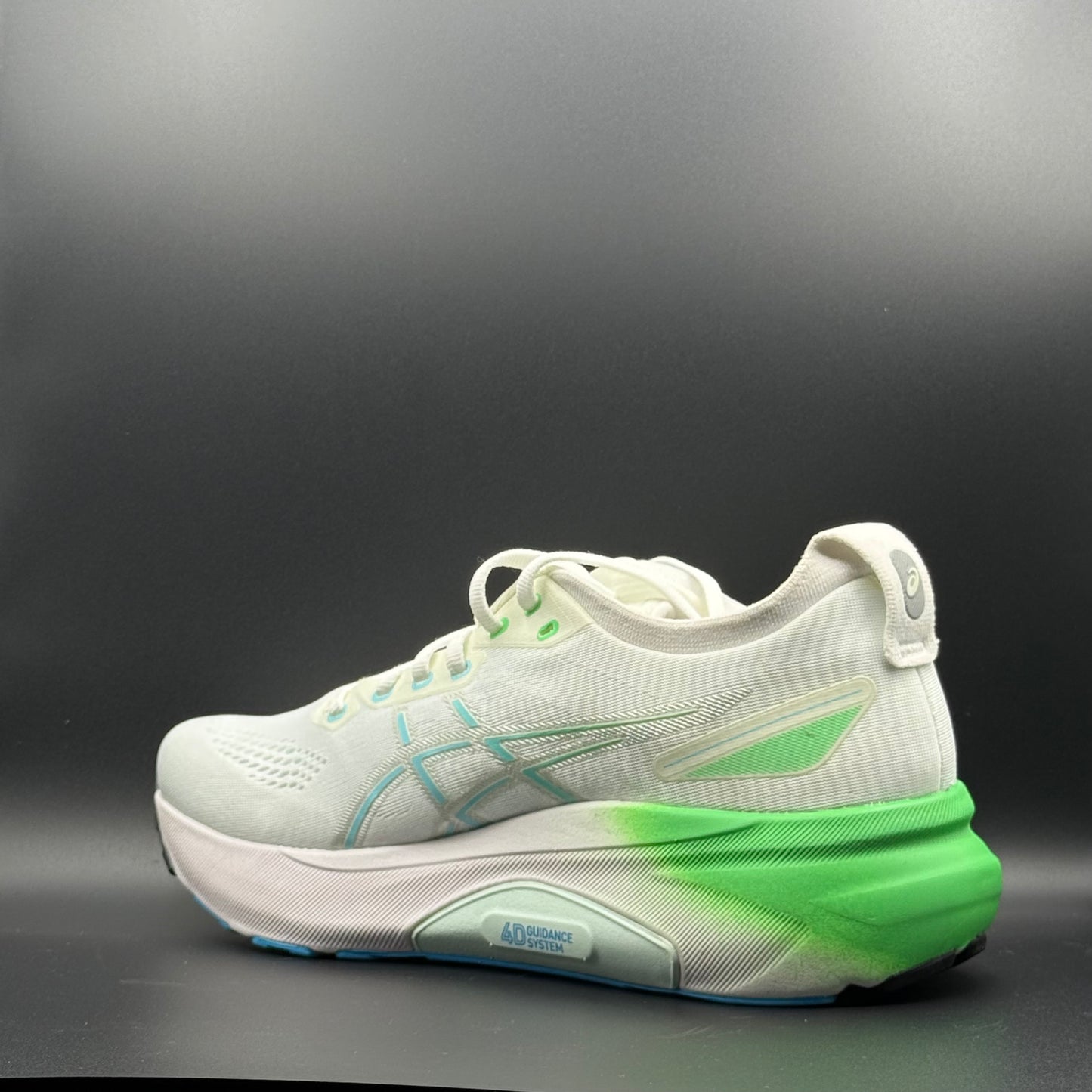 ASICS Gel-Kayano 31 Running Shoes | White & Green Stability Sneakers