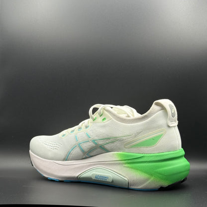 ASICS Gel-Kayano 31 Running Shoes | White & Green Stability Sneakers
