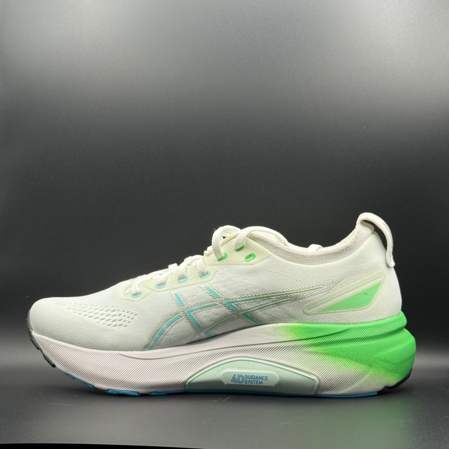 ASICS Gel-Kayano 31 Running Shoes | White & Green Stability Sneakers