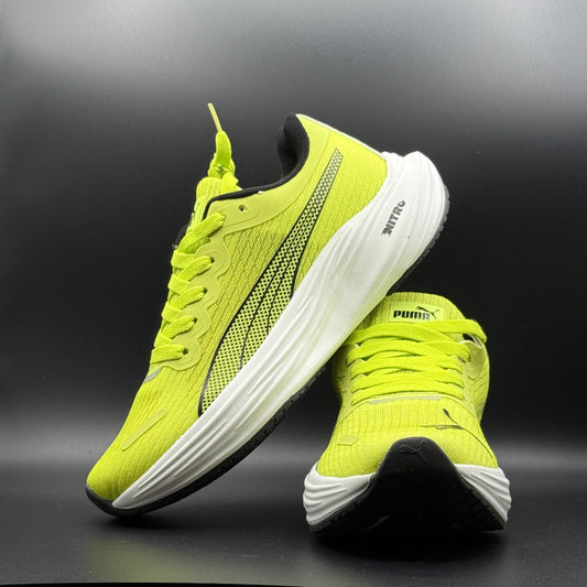PUMA Deviate NITRO Running Shoes | Yellow NITROFOAM Sneakers