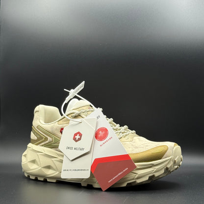 Swiss Military Olive Trail Running Shoes | Cushioned Lace-Up Sneakers