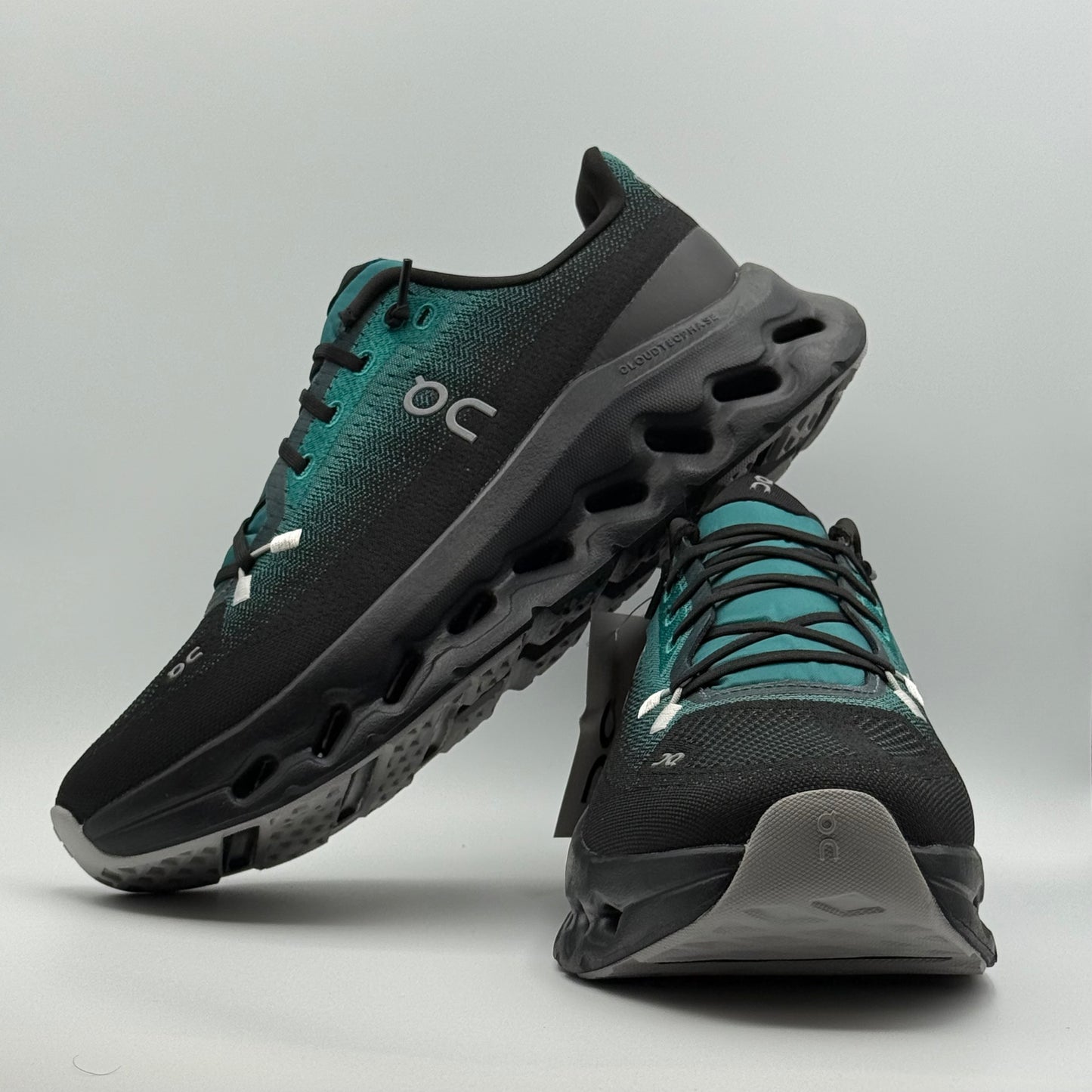 On Cloudsurfer Trail 2 Running Shoes | Black & Teal Trail Sneakers