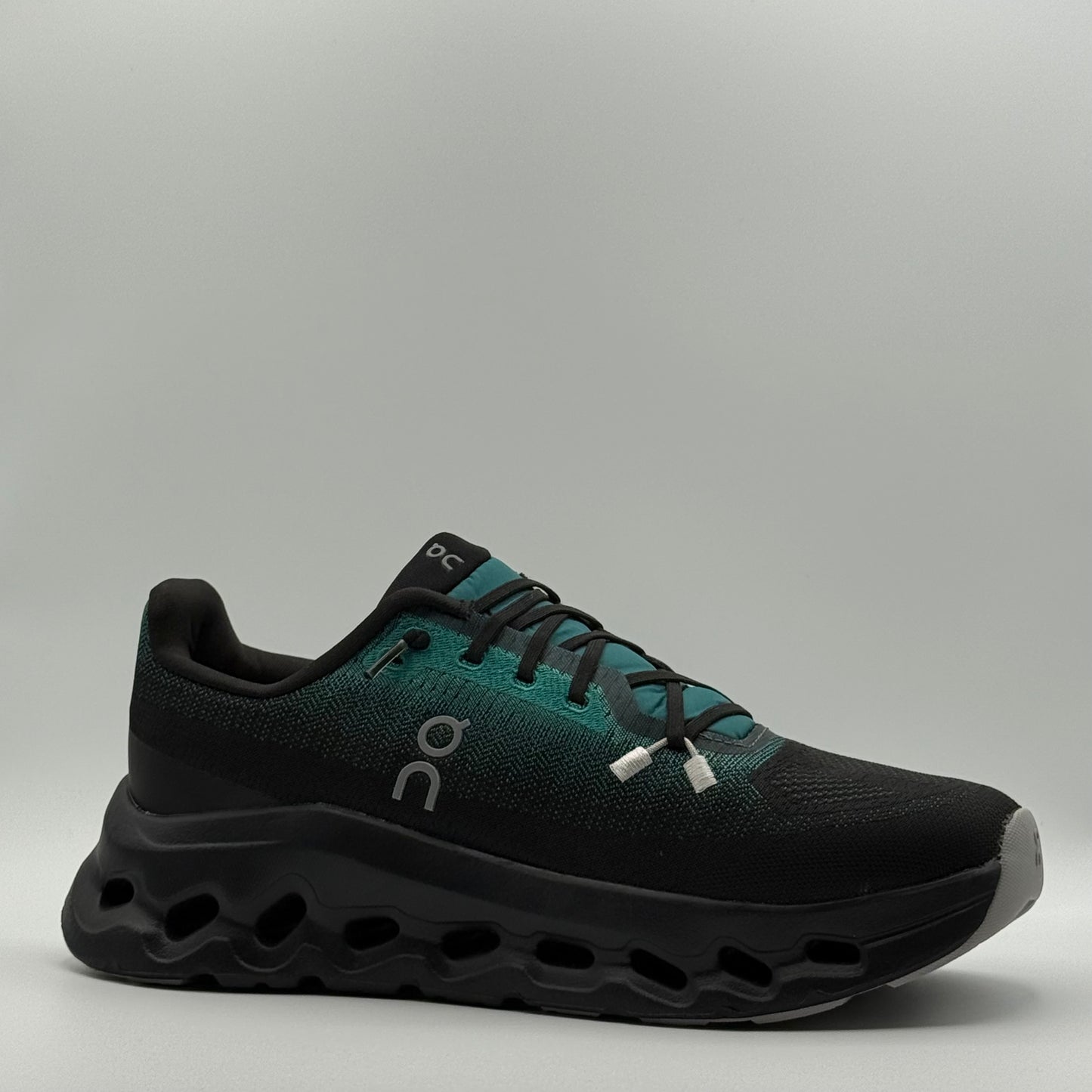 On Cloudsurfer Trail 2 Running Shoes | Black & Teal Trail Sneakers