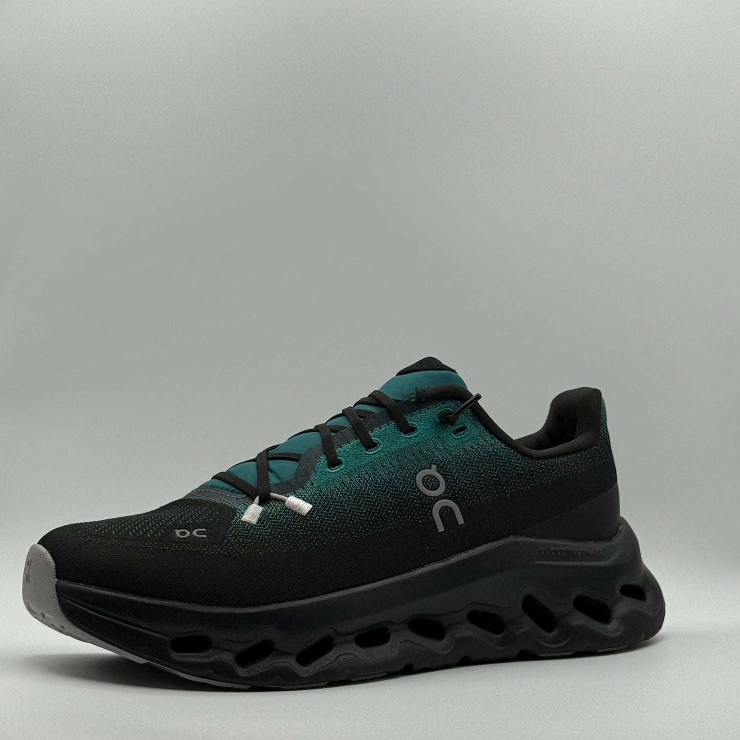 On Cloudsurfer Trail 2 Running Shoes | Black & Teal Trail Sneakers