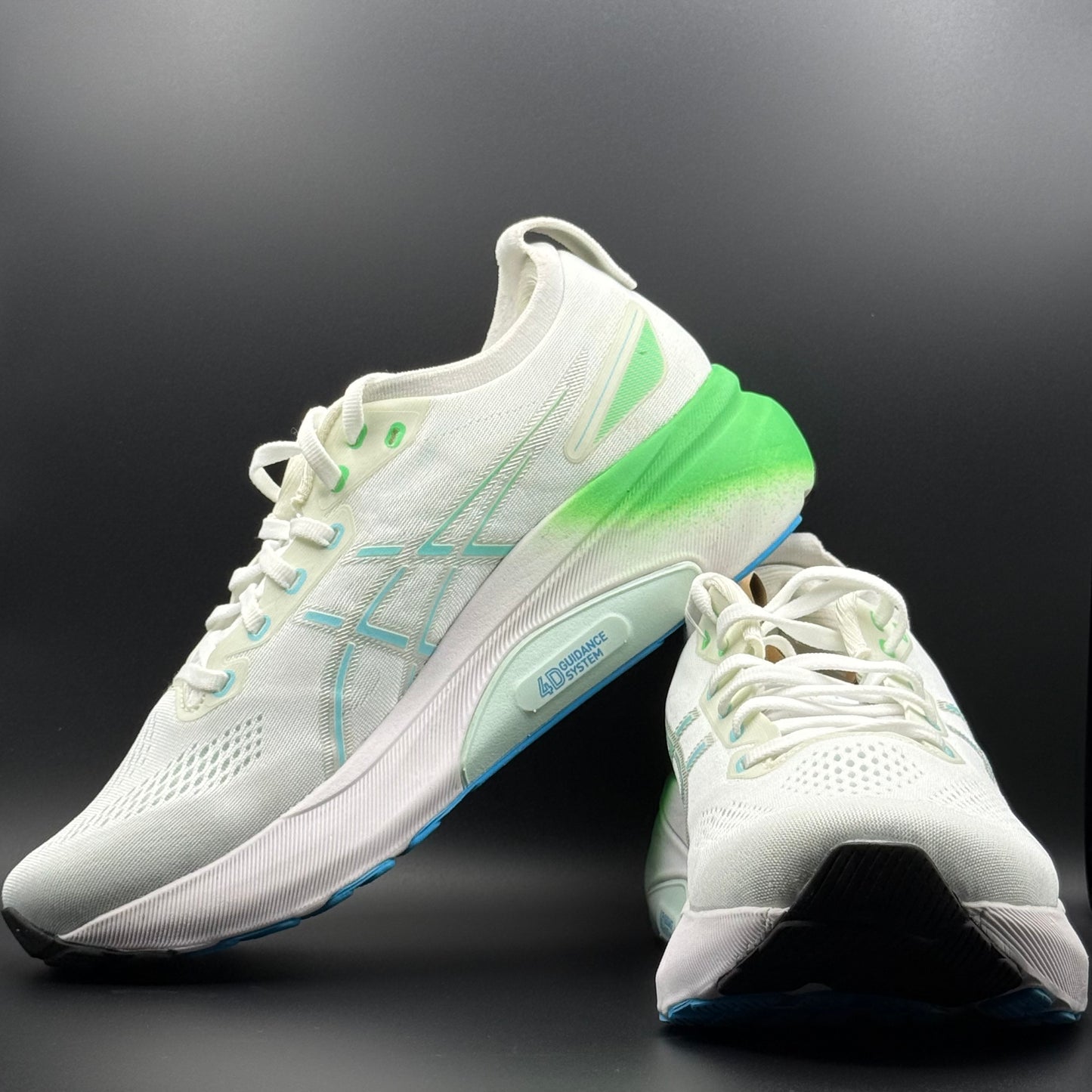 ASICS Gel-Kayano 31 Running Shoes | White & Green Stability Sneakers